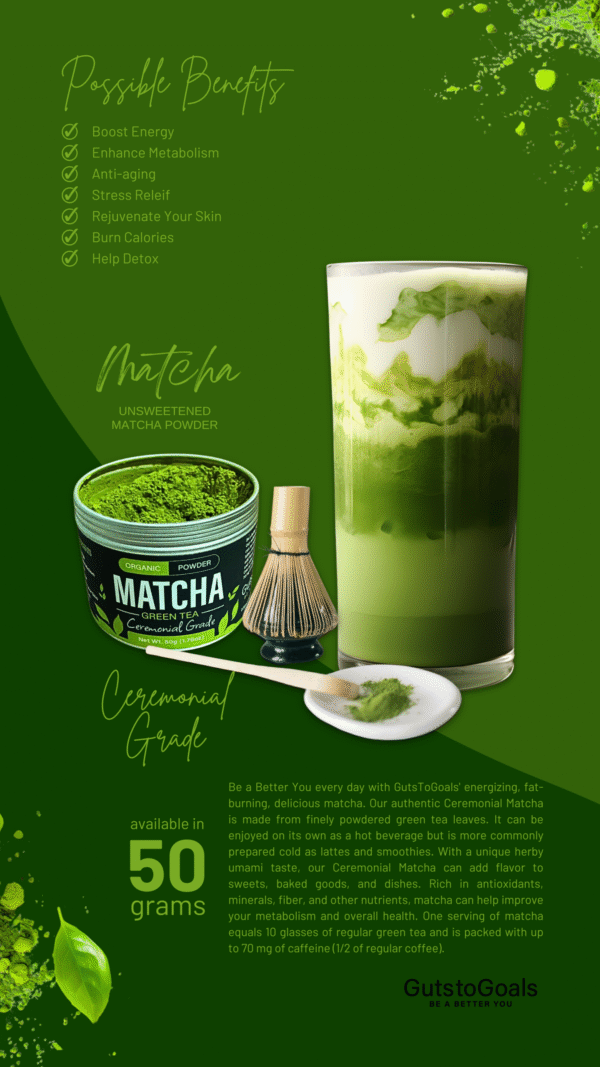 Ceremonial Matcha Powder 50g Green Tea UNSWEETENED